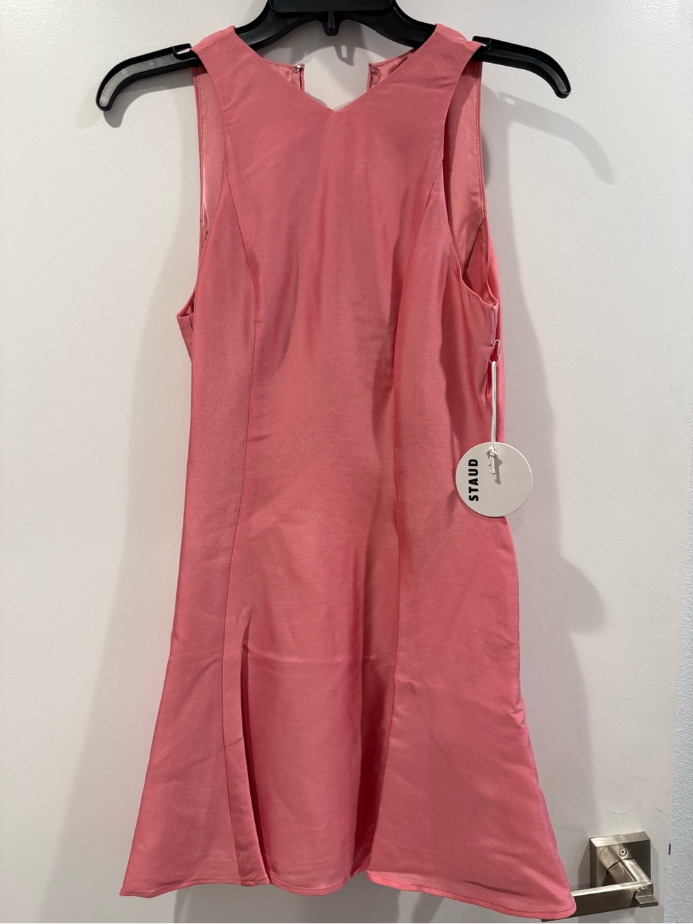 STAUD Pink Mini Heike Dress